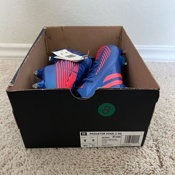 Adidas Predator Edge .1 SG Soft Ground Soccer Cleats Blue - Picture 14 of 15